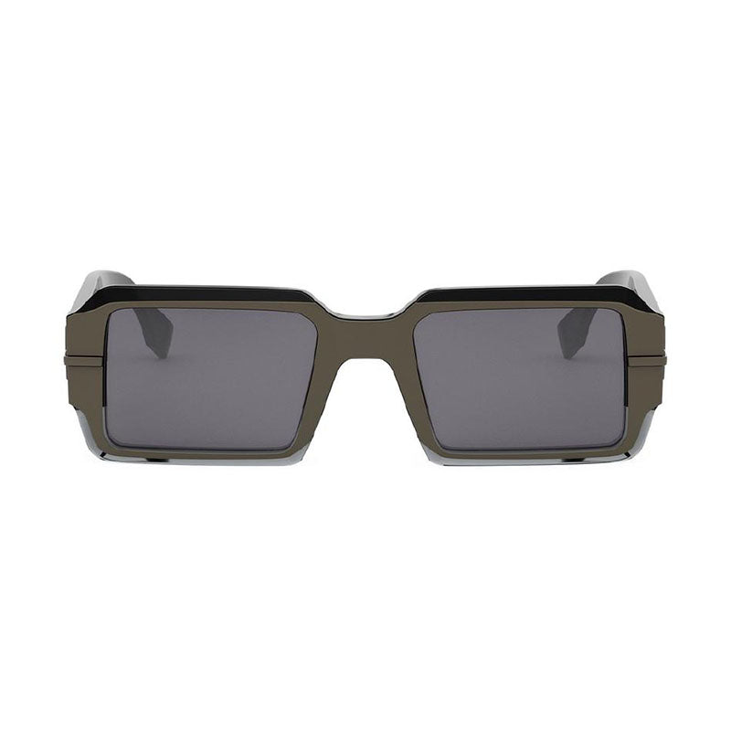 Fendi Sunglasses Rectangle Full Rim, Shiny Black/Grey Frame and Grey Lens FE40073U05A Rovelle Bags