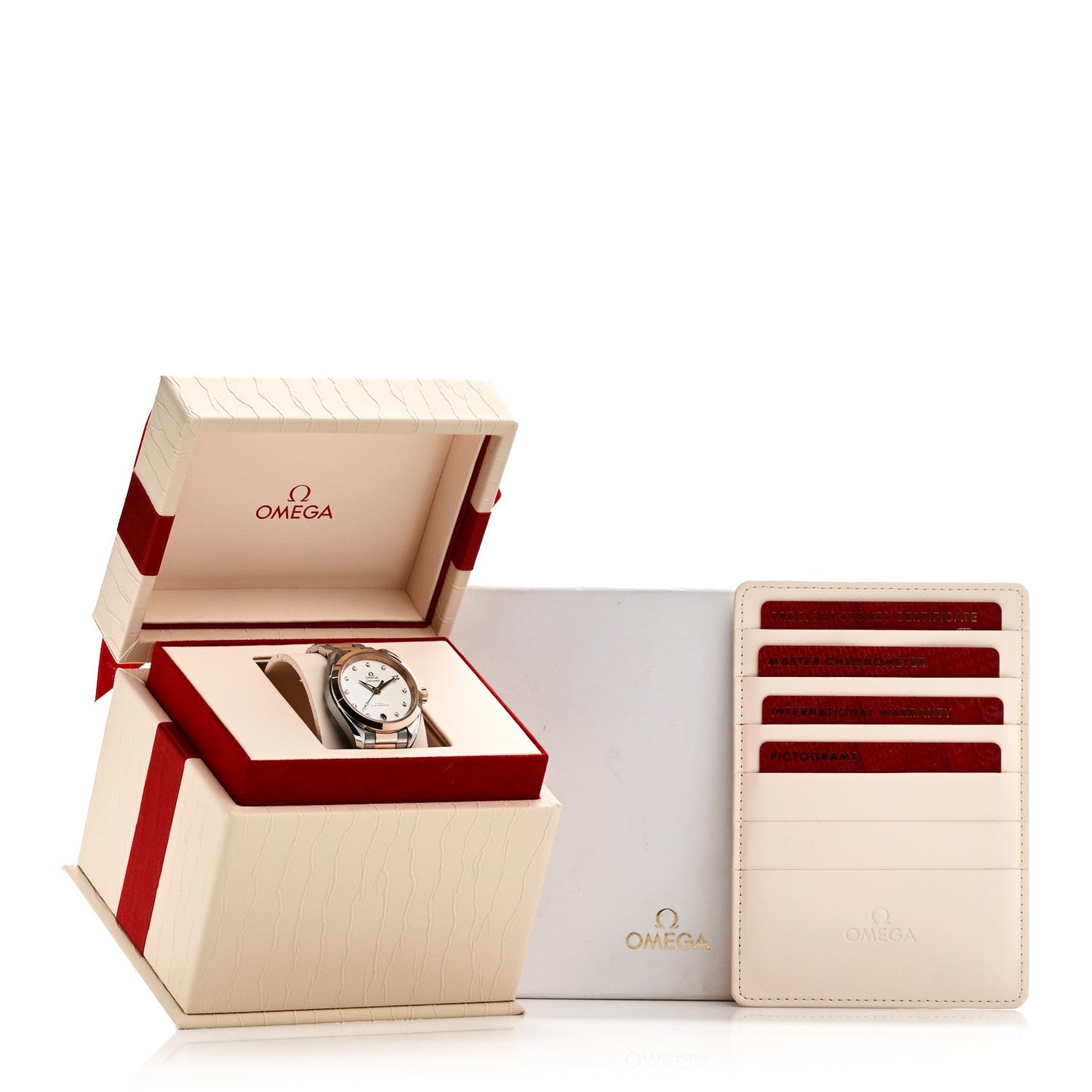 Stainless Steel 18K Sedna Gold Diamond 34mm Seamaster Aqua Terra Co-Axial Automatic Watch Silver 220.20.34.20.52.001
