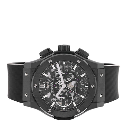 Ceramic Rubber 45mm Classic Fusion Aerofusion Chronograph Automatic Watch Black 525.CM.0170.RX