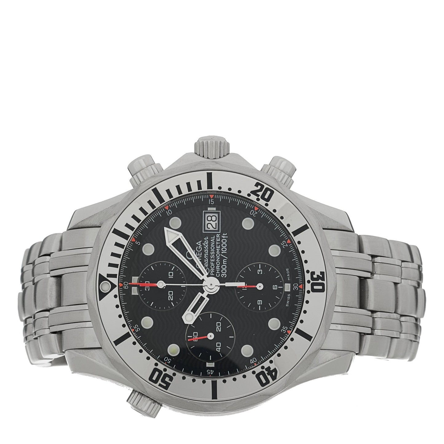 Stainless Steel 42mm Seamaster 300M Chronograph Diver Automatic Watch Black 2598.80.00