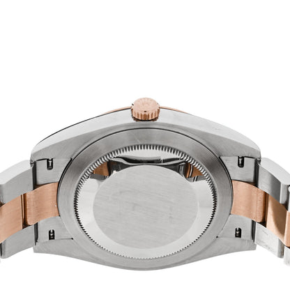 Stainless Steel 18K Everose Gold 41mm Oyster Perpetual Datejust Watch Sundust 126301