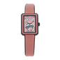 Stainless Steel Calfskin 21mm Boy-Friend Blush Quartz Watch Pink