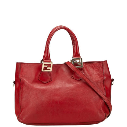 Fendi Luxury Leather Red Handbag Style 40 Rovelle Bags