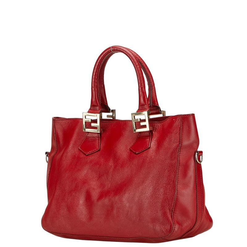 Fendi Luxury Leather Red Handbag Style 40 Rovelle Bags
