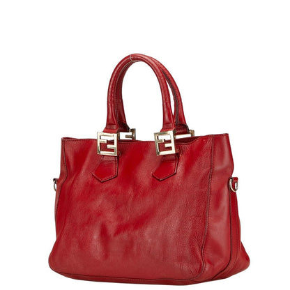 Fendi Luxury Leather Red Handbag Style 40 Rovelle Bags