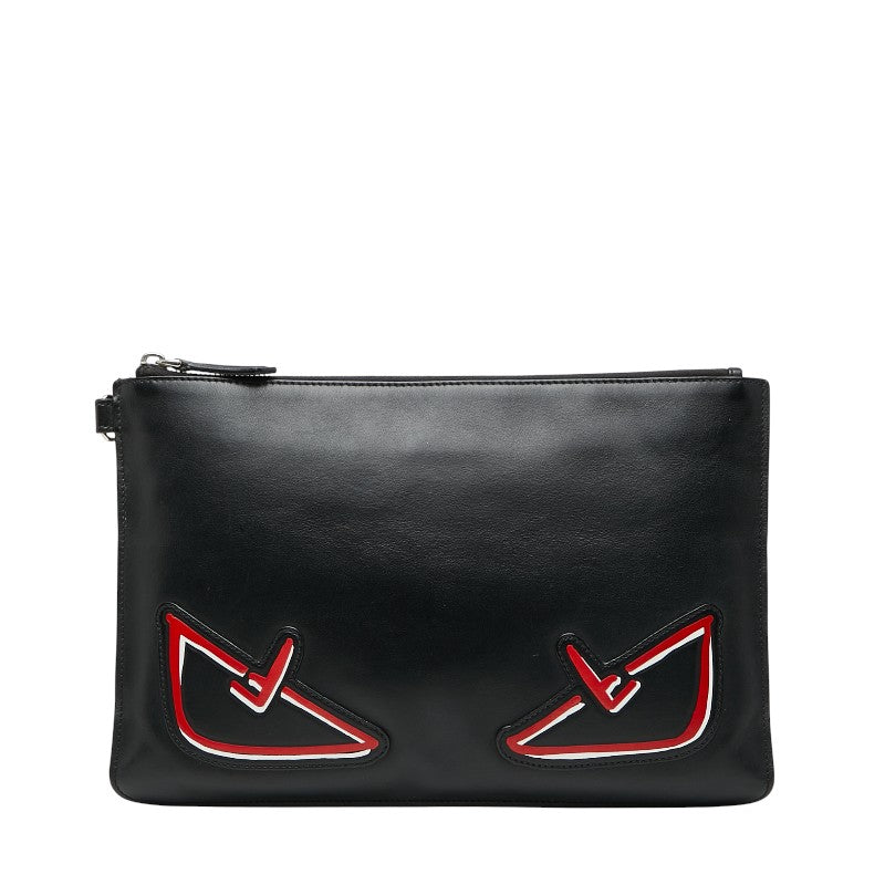 Fendi Monster Bugs Eye Leather Clutch Bag Rovelle Bags