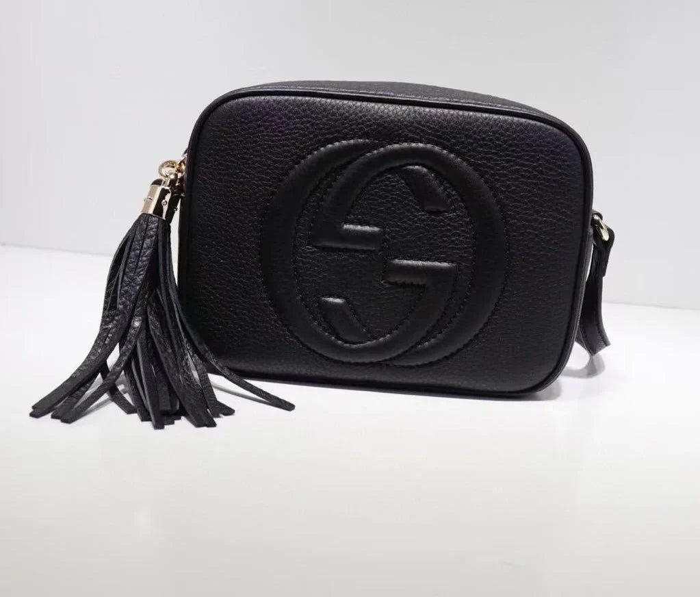 Gucci Soho Small Leather Disco Bag Black