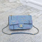 Chanel Denim Flap Bag For Women Sky Blue