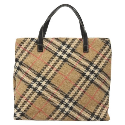 Burberry Nova Check Beige Wool Tote Bag ( )