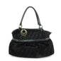 FENDI Zucca Suede Leather Gathered Shoulder Bag Black 8BH186 Rovelle Bags