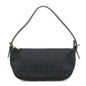 FENDI Zucchino Canvas Leather Shoulder Bag Hand Bag Black Rovelle Bags