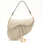 Christian Dior Beige Grained Leather Saddle Bag [Clearance Sale] Rovelle Bags