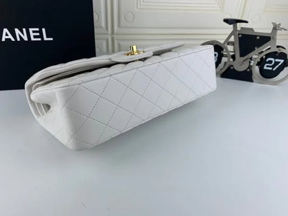 Chanel Classic Double Flap 25 Shoulder Bag White