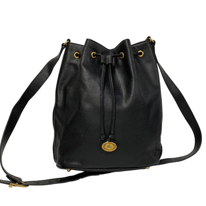 Burberry Nova Brand Leather Black Shoulder Bag