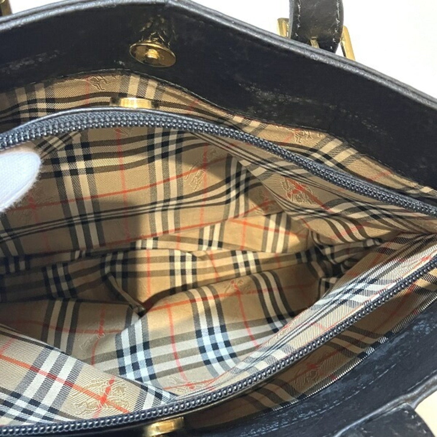 Burberry Brand Leather Black Shoulder Bag Style 12