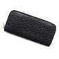 BURBERRY TB logo Zip Around Long Cloth Black8011601 Leather