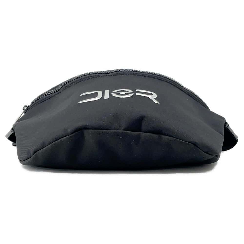 Dior DiorxHajime Sorayama belt bag Black1YAPO100 Nylon Leather Rovelle Bags