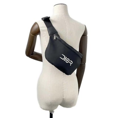 Dior DiorxHajime Sorayama belt bag Black1YAPO100 Nylon Leather Rovelle Bags