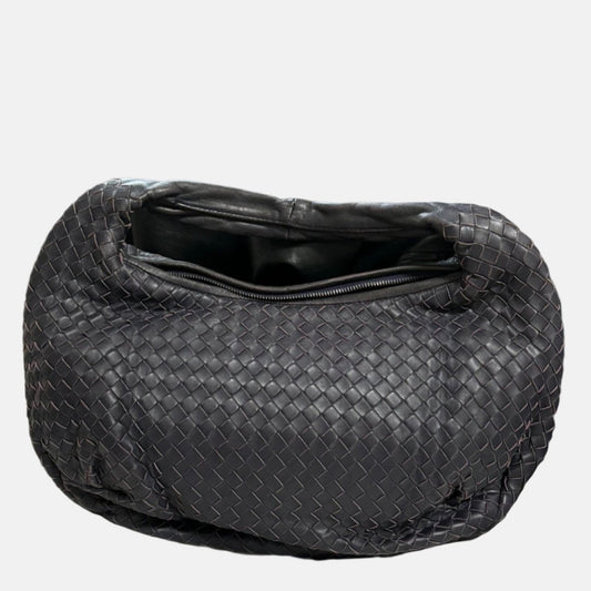 Bottega Veneta Belly Hobo Intrecciato Leather Navy Purple Inside 5077 Medium 40cm