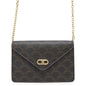 CELINE Triomphe Maillon Chain Wallet Tan10F822CZT PVC