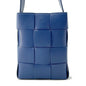 Bottega Veneta Cassette Phone Pouch Blue Leather