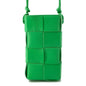 Bottega Veneta Maxi INTRECCIATO Cassette Phone Pouch Parakeet730541 Calf Leather