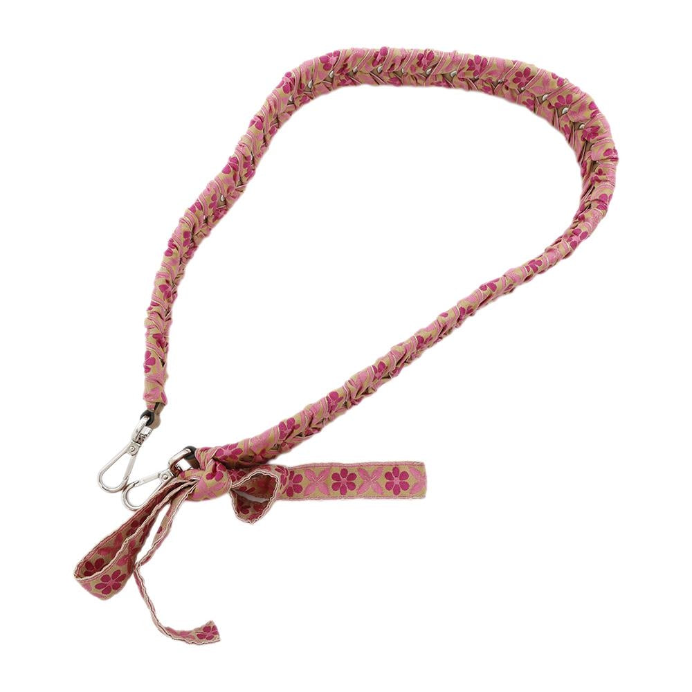 FENDI ?Strap You Ribbon Floral Pink8AV077 Leather Cotton Rovelle Bags