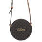 CELINE Triomphe Round Purse Shoulder Tan10G342DGZ04BT PVC Coated Canvas Leather