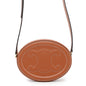 CELINE Cuir Triomphe Oval Purse Shoulder Brown10I703DPQ Leather
