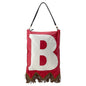 BURBERRY BT logo fringe flag bag Red/White8046596 Leather