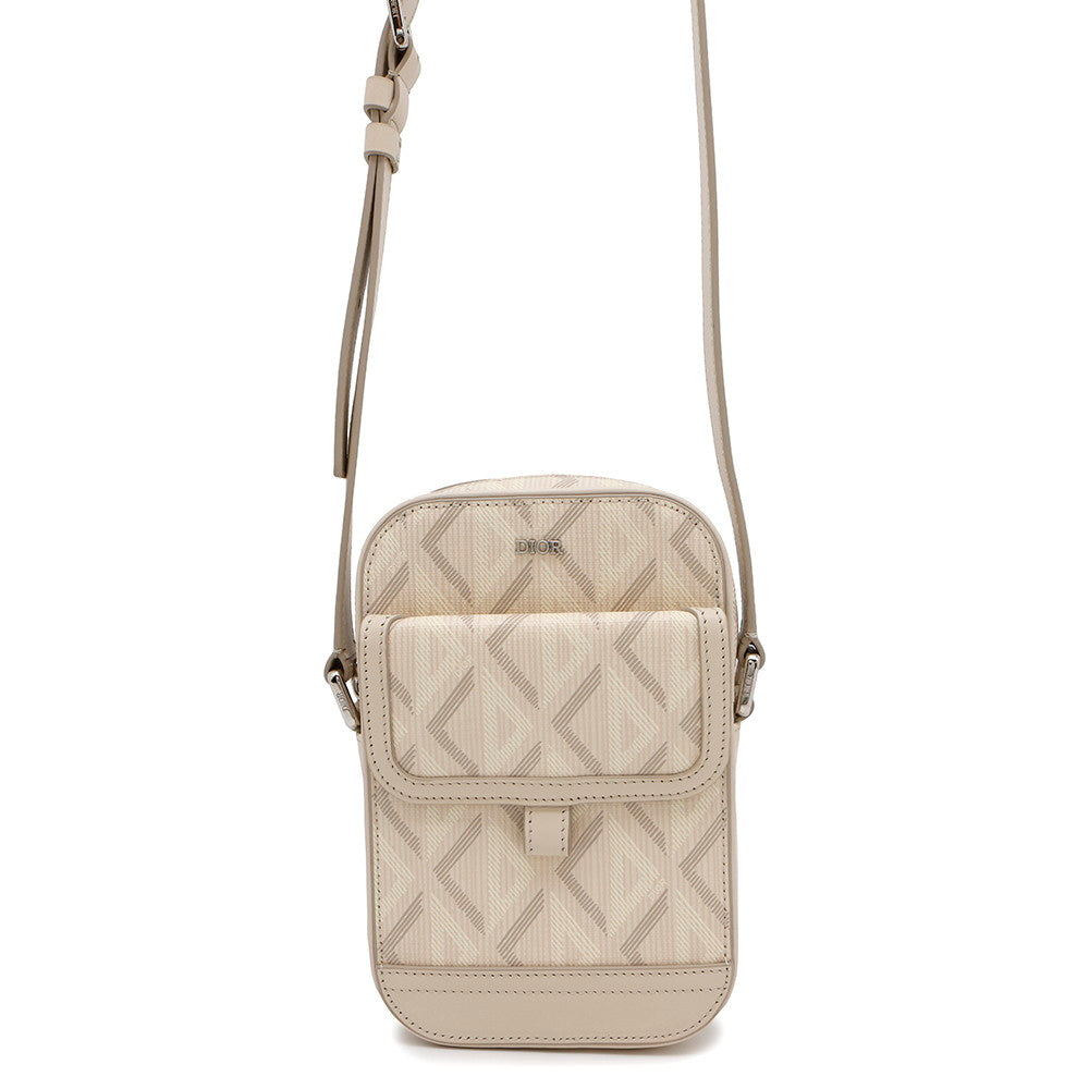 Dior Hit the Road Vertical Pouch CDDiamond White2ESCA415CDP PVC Leather Rovelle Bags