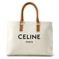 CELINE Horizontal Cabas White/Brown190062 Canvas Leather