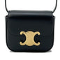 CELINE Triomphe Claude Shoulder Bag Black10I513 Leather Size Mini