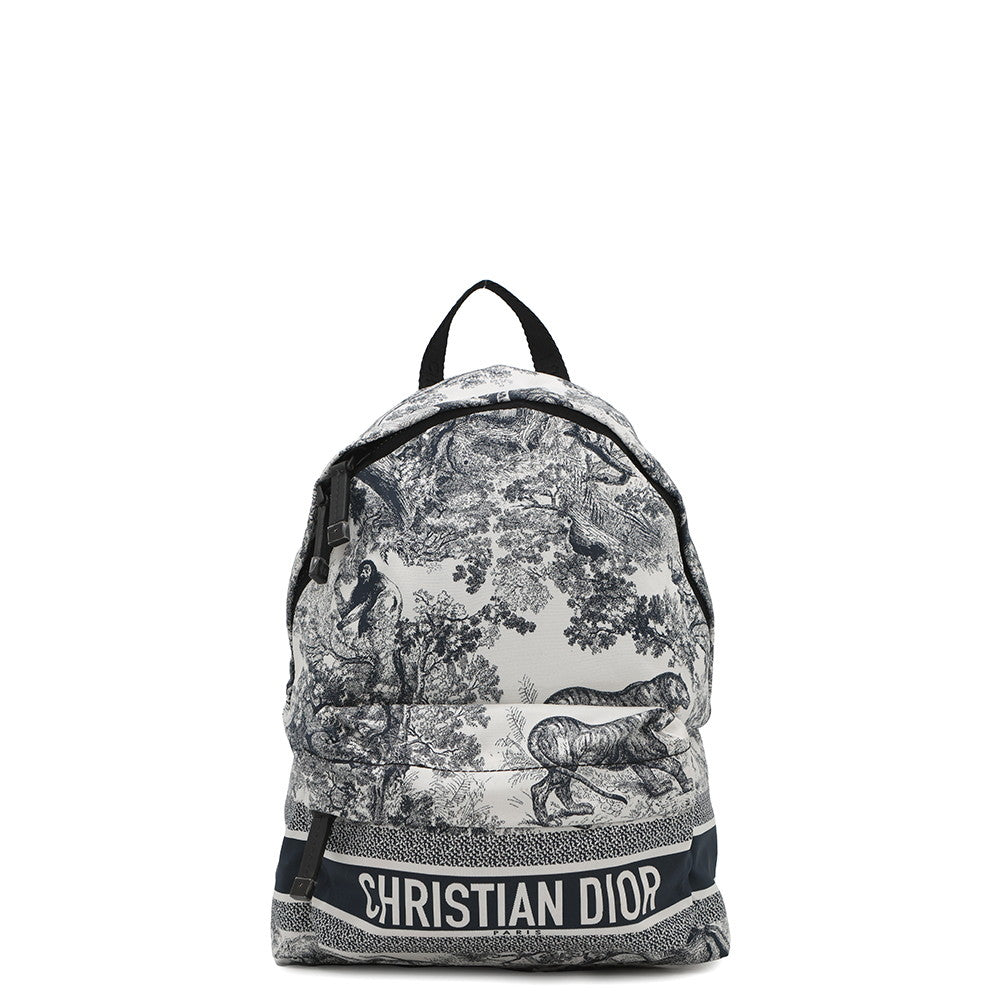Dior DiorTravel Small Backpack White/Navy Nylon Rovelle Bags