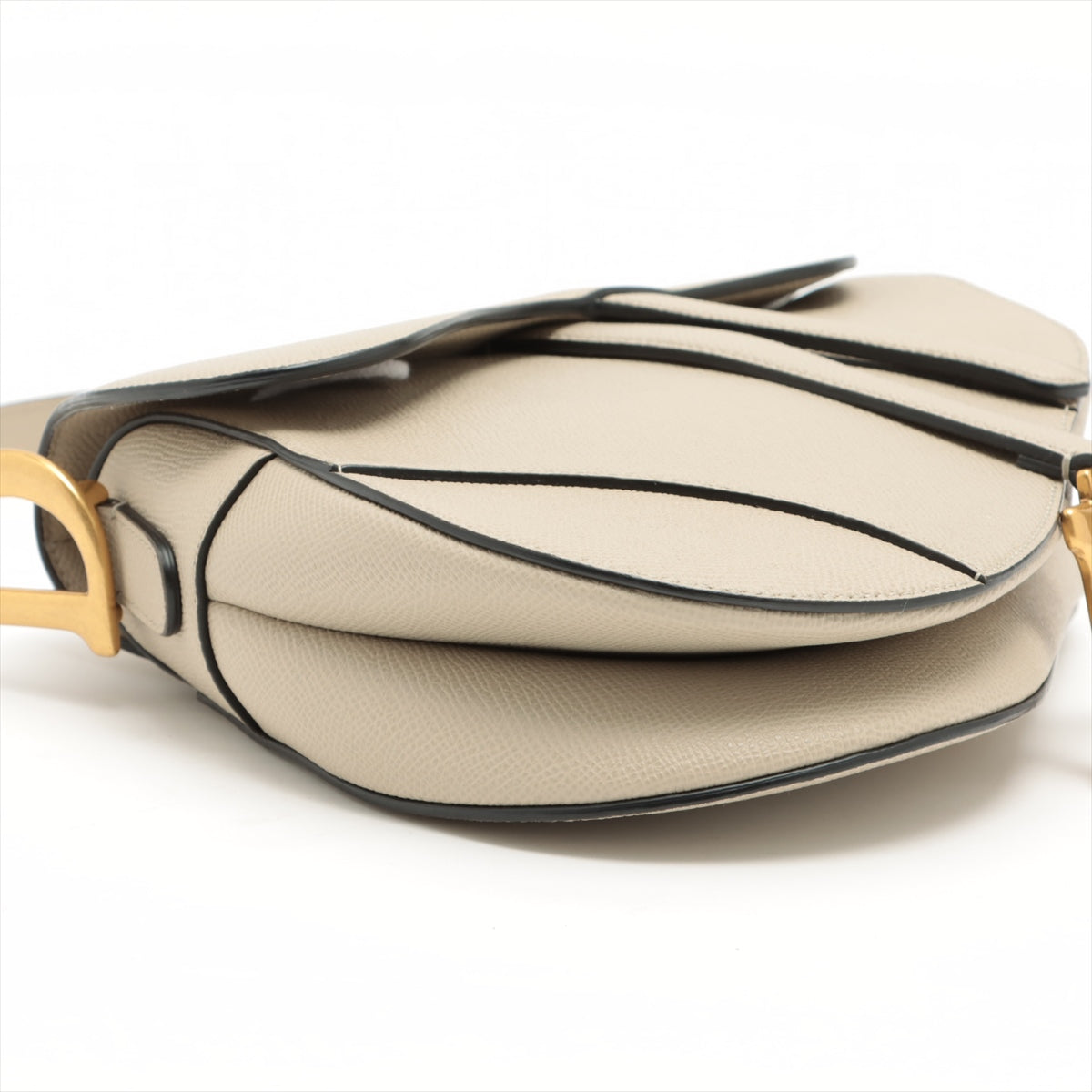Christian Dior Beige Grained Leather Saddle Bag [Clearance Sale] Rovelle Bags