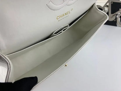 Chanel Classic Double Flap 25 Shoulder Bag White