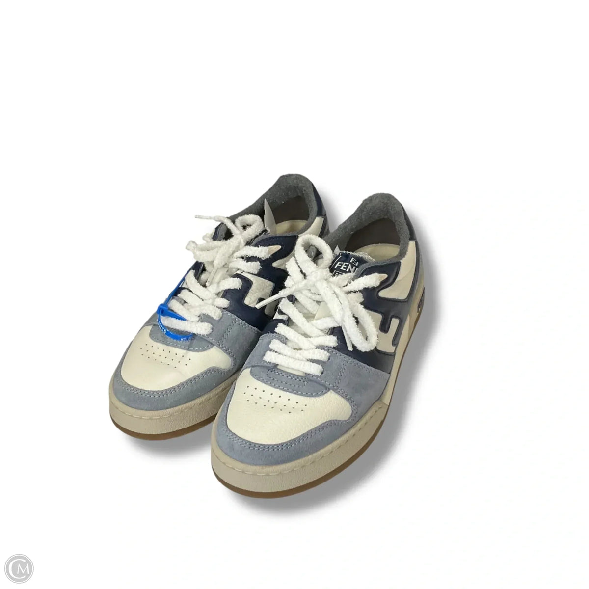 Shoes Luxury Designer By Fendi In Blue & Cream, Size: 9 Rovelle Bags