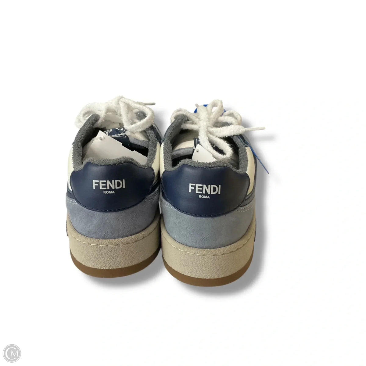 Shoes Luxury Designer By Fendi In Blue & Cream, Size: 9 Rovelle Bags