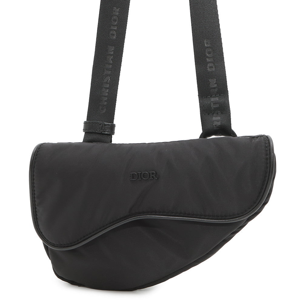Dior Saddle Shoulder Black Nylon Rovelle Bags
