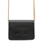 CELINE Triomphe Card Holder ChainShoulder Black10J743DPV Leather