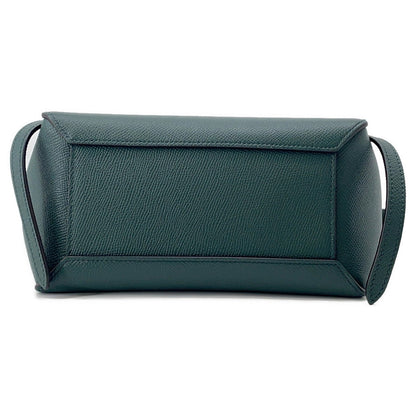 CELINE Belt bag Green Leather Size Nano