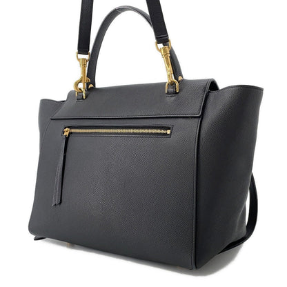 CELINE Belt bag Black Leather Size Mini