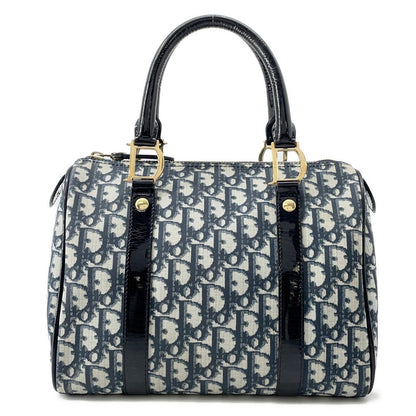 Dior Trotter Travel Bag Navy PVC Patent Leather Rovelle Bags