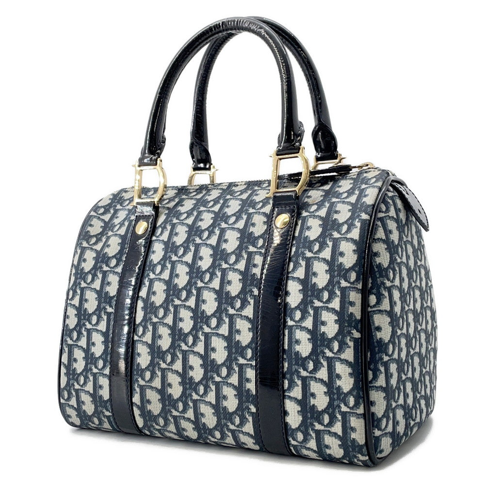 Dior Trotter Travel Bag Navy PVC Patent Leather Rovelle Bags