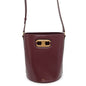CELINE Mayon Triomphe Bucket Bag Shoulder Bag Bordeaux193043 Leather