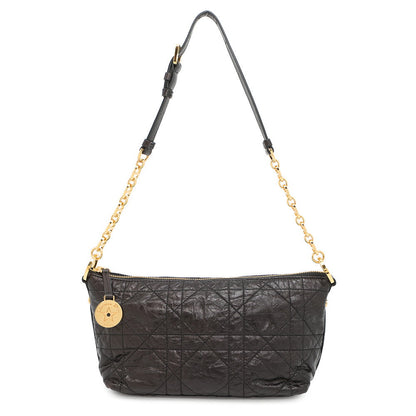 Dior Diorstar Hobo Bag Macrocannage Crinkled BlackS3202UNIO Calf Leather Rovelle Bags