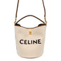 CELINE bucket Natural/Tan195572 Canvas Leather Size 16
