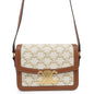 CELINE Teen Triomphe Shoulder Bag White188882BZ4.01BC PVC Calf Leather