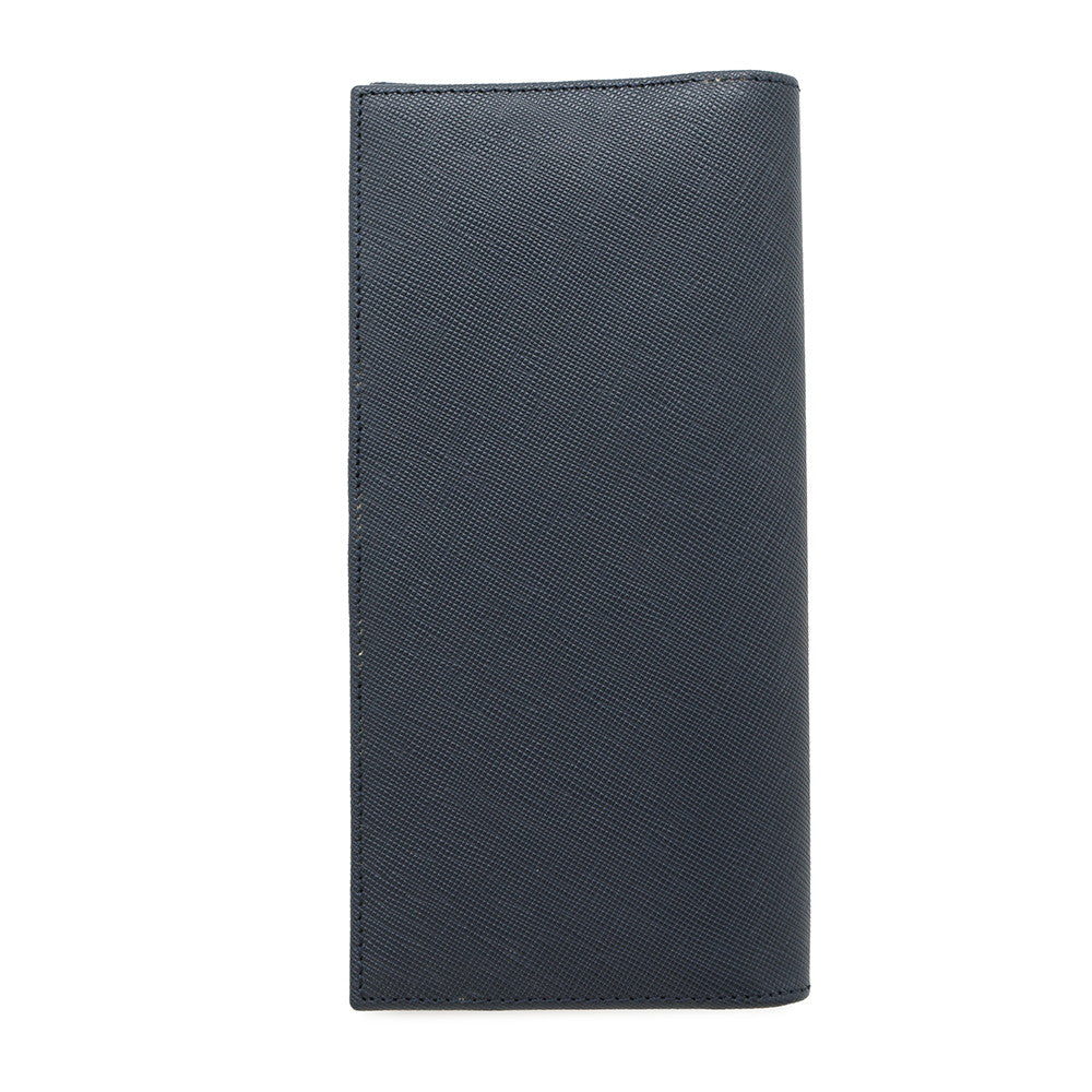 Prada Folded Long Cloth Navy2M0836 Saffiano Leatherleather Rovelle Bags