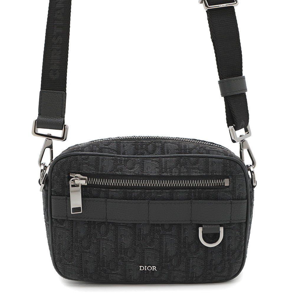 Dior Oblique Safari Shoulder Bag Black2ESWS011YKY Jacquard Leather Size Mini Rovelle Bags